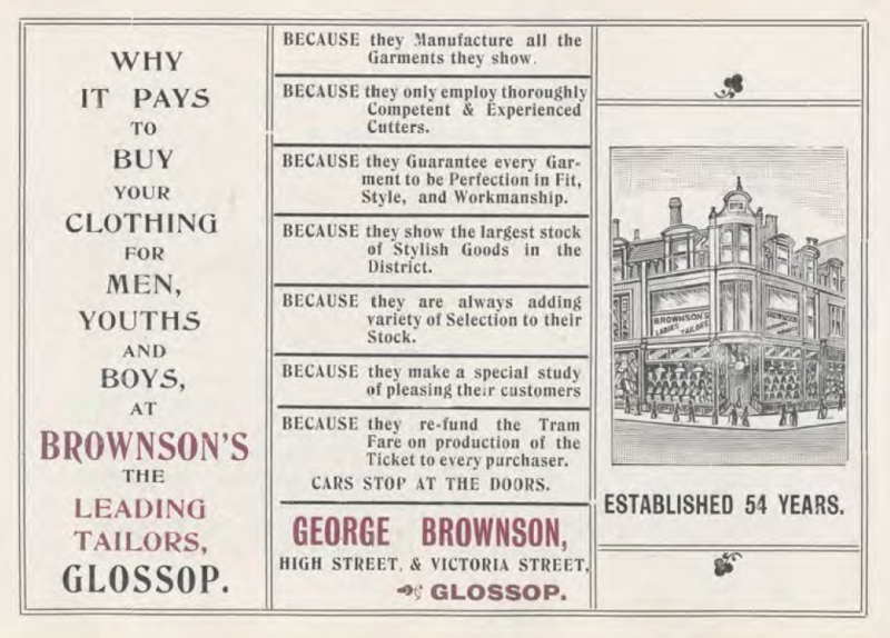 And just one more advert from 1904, see more at glossopvah.com  #glossop #history #heritage #derbyshire @loveglossop