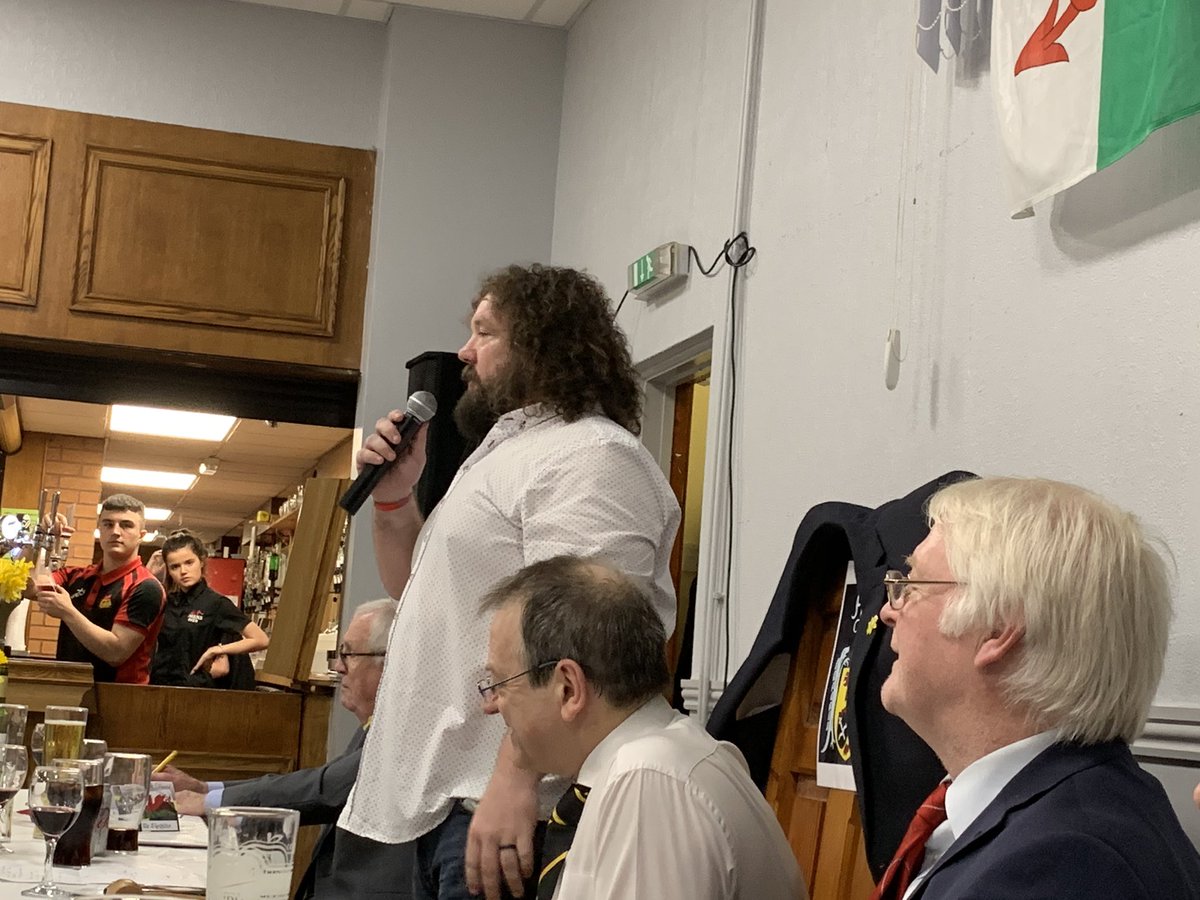 knightsstdavid's tweet photo. Adam Jones and Steve Fenwick at the 71st annual dinner of the Knights of St David. Another fantastic night. https://t.co/I6dM0ZAdFm