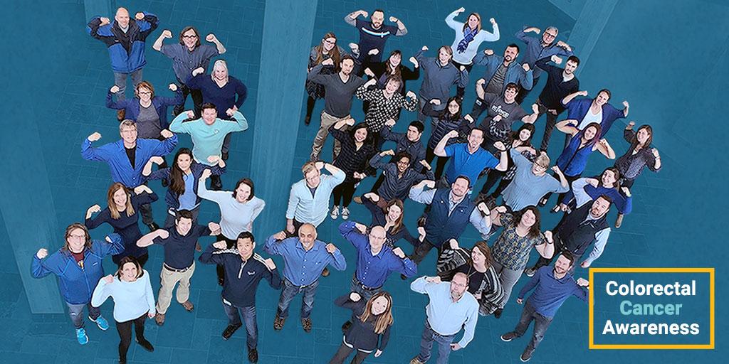 promega's tweet photo. We are adding our muscles to the fight against colorectal cancer. Learn how you can join the fight. #MarchAwareness #CRC #StrongArmSelfie #DressinBlueDay https://t.co/4asopXugWR https://t.co/3YH1XzrKkl
