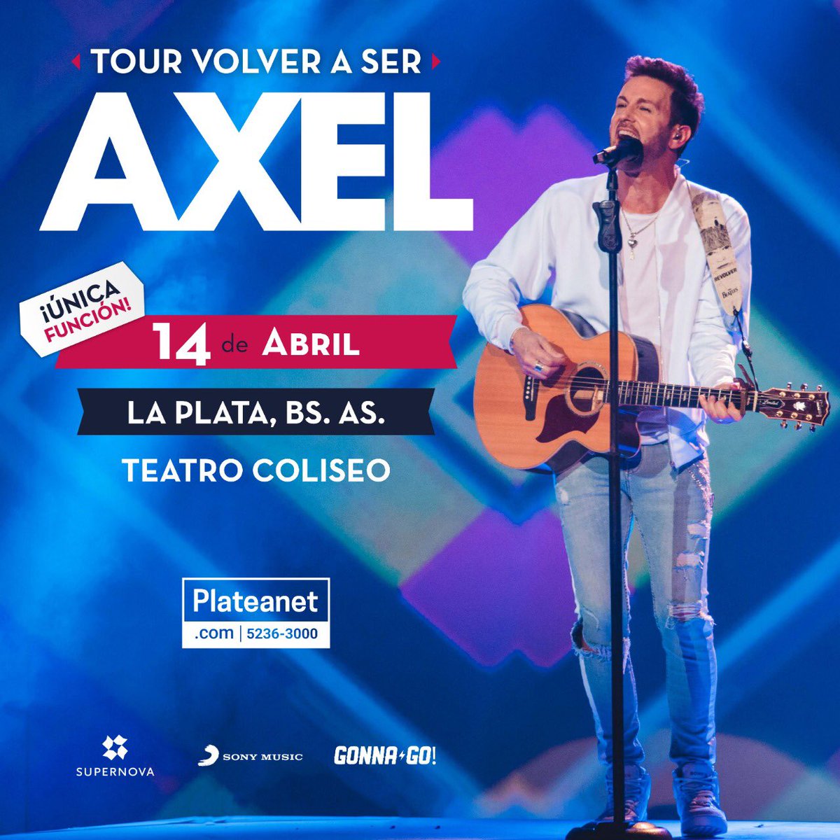 AxelOficial's tweet photo. Están x ahí?? Nos vemos en #LaPlata familia ❤️
Ya están las entradas a la venta!! 

TICKETS 👉 https://t.co/aNLE9YRXbp

#VolverASer #VolverASerTour https://t.co/f1mEizB7TV