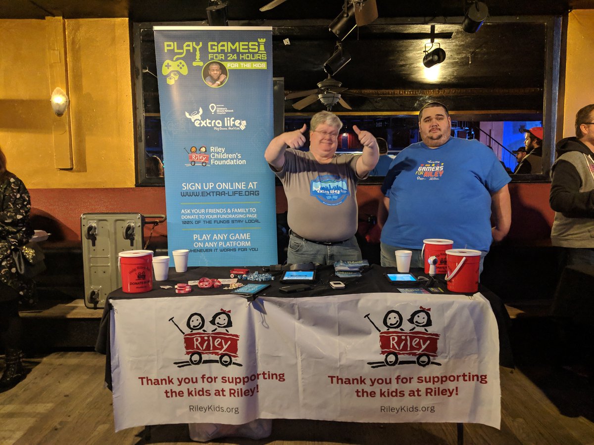 ExtraLife_Indy's tweet photo. Repping at the Vogue for the GYO eSports kickoff. Having fun, doing the talk, raising the funds!
#ExtraLife4Kids #rileykids https://t.co/mKbWw7IEFu