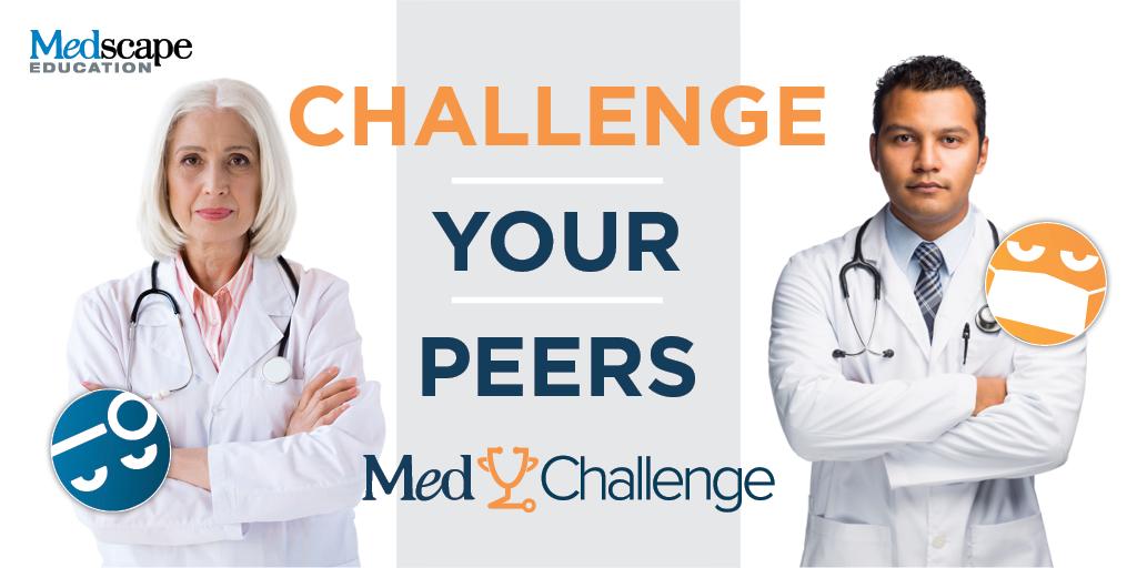 MedscapeCME's tweet photo. Level up your medical knowledge through gameplay! #MedChallenge is an interactive &amp; fun educational game for medical professionals to test their knowledge. Play 🎮: https://t.co/KQfu4cr7Wr https://t.co/Oip9EgcBWA