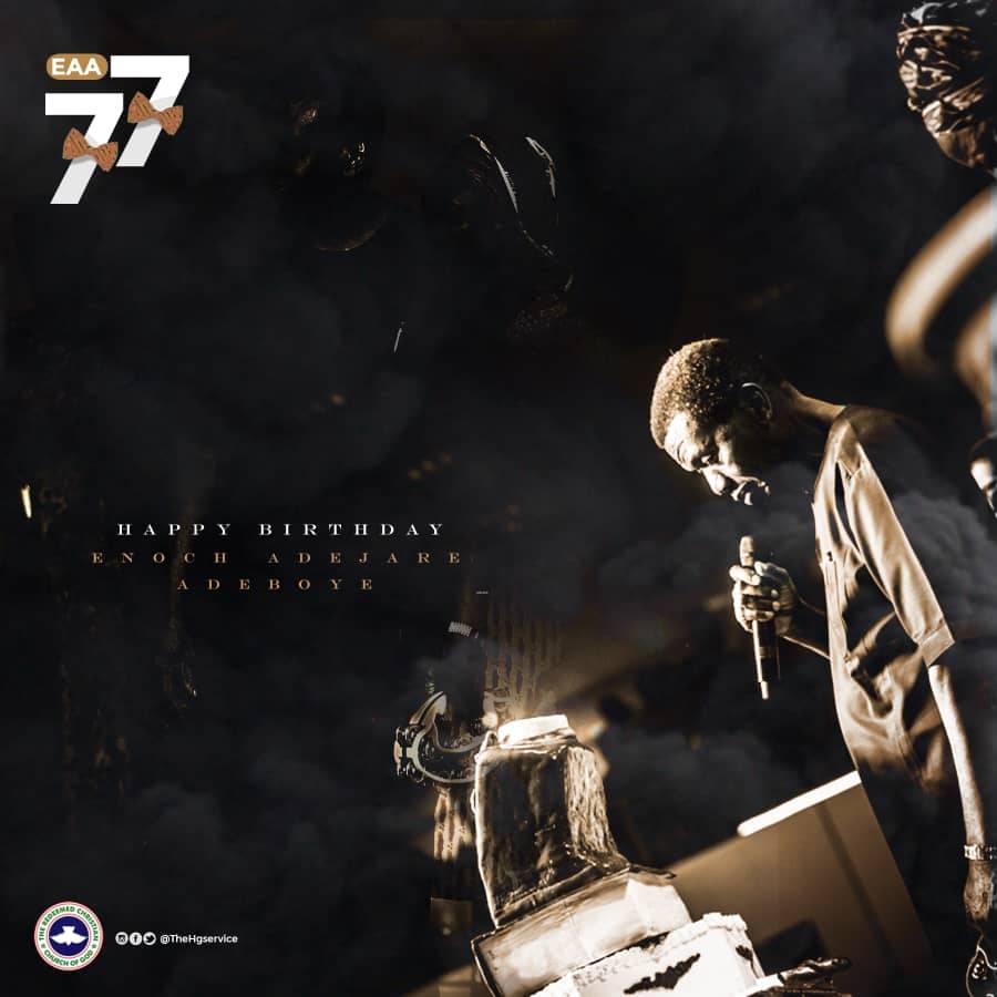 TheHGService's tweet photo. Happy birthday to a man after God's heart, a role model to many,  a teacher, a coach, a father and a worthy example @PastorEAAdeboye 

We are grateful to God for your life and what He has done through you. 

We celebrate you!!! 

#SwimmingInGlory3 
#EAA77 https://t.co/4Ntu0RaYRX