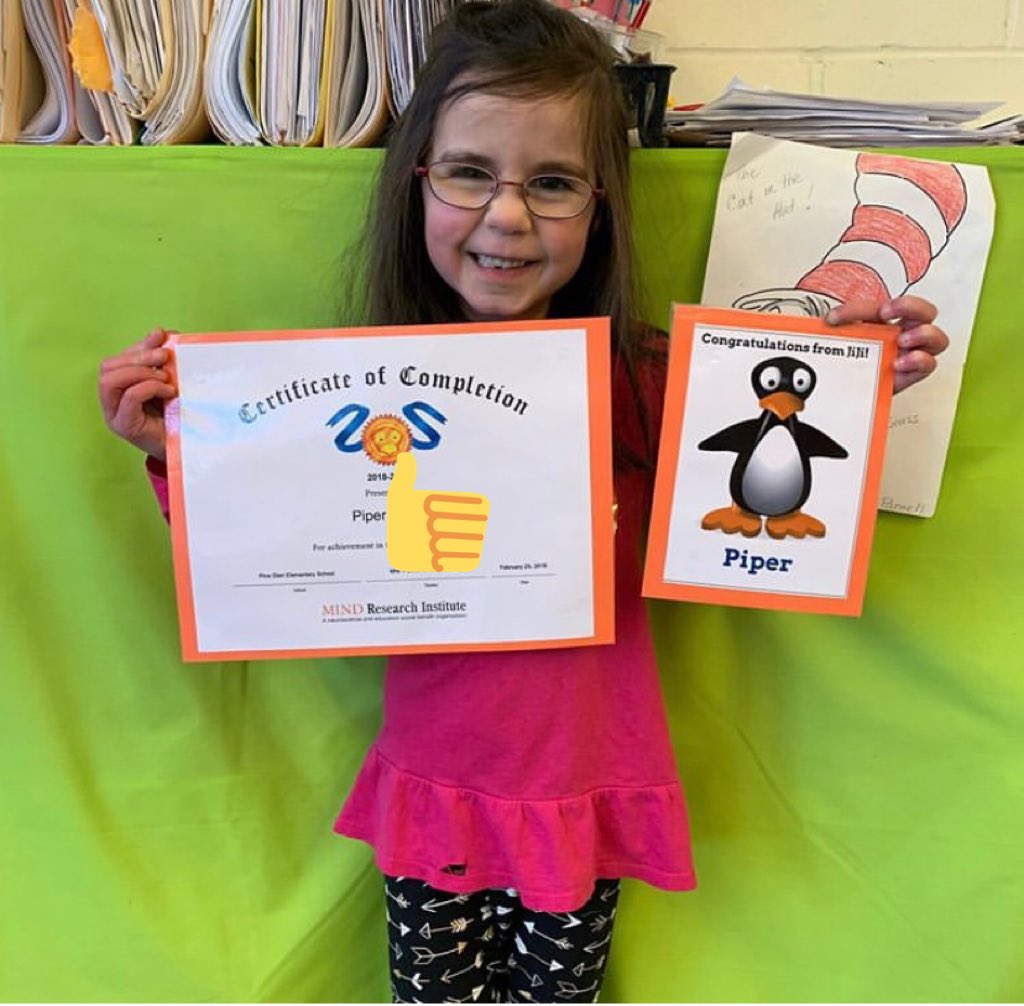 MrsParnellsKSs's tweet photo. Look JiJi 🐧 we have 4 more members of the 100% club! Awesome work Molly, Piper, Eliza &amp; Brooke! #bpschat @STMath https://t.co/1aZBLTEarD