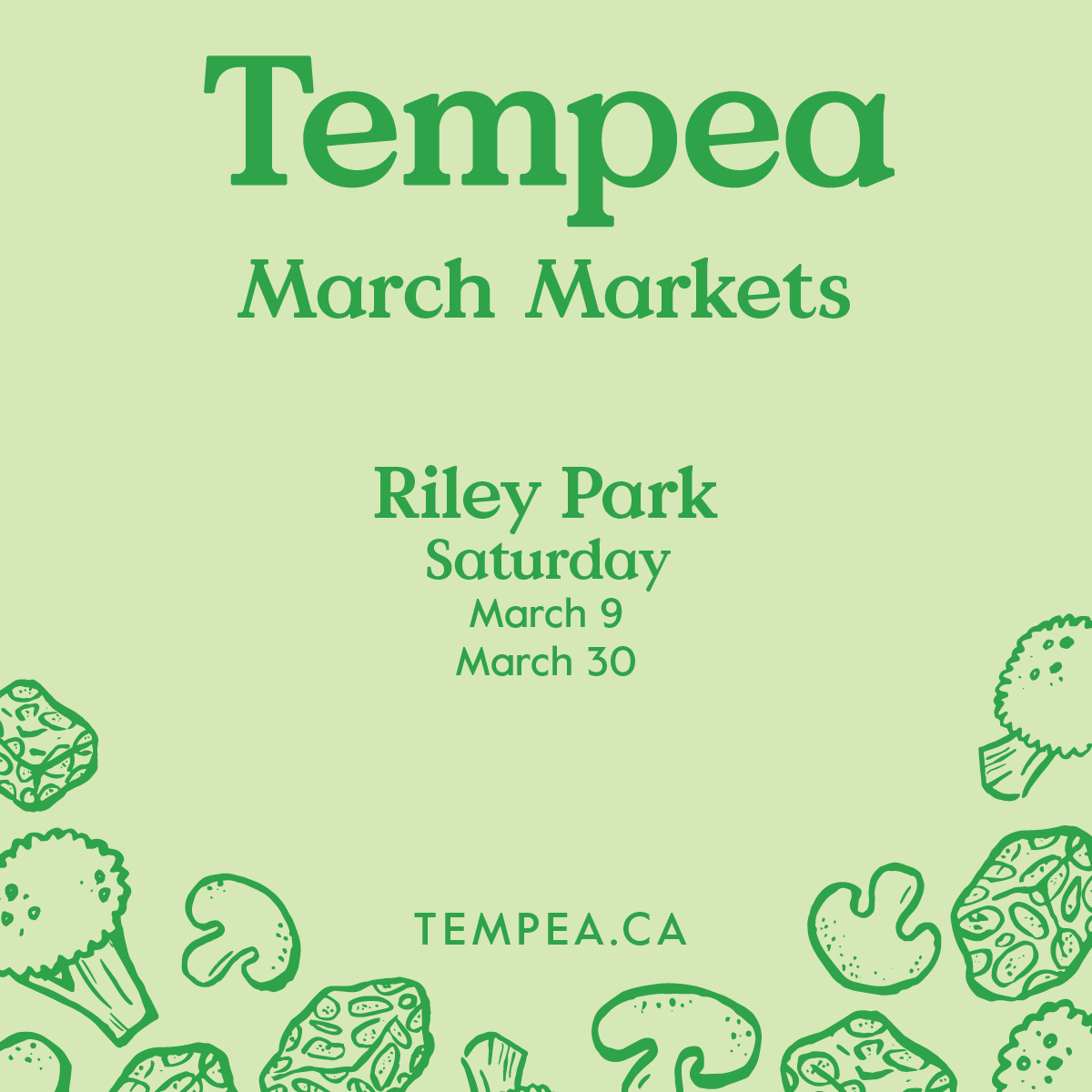 tempeafoods's tweet photo. Happy March 💐🌼🌷 We're ready for the nice warmer weather to come back again in full swing with our market dates for Riley Park on the 9th and the 30th!

#marketdates #vanfarmersmarket #farmersmarket #buylocal #supportlocal #tempeh #tempea #freshfood #organicfood #plantbased https://t.co/WVQfEFdWJ1