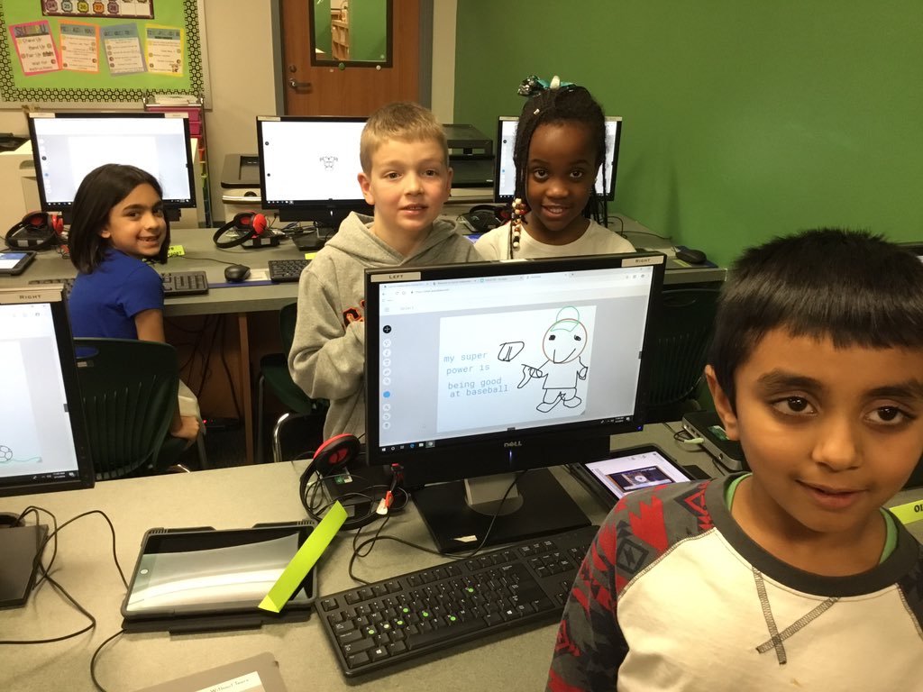 CEStechteach's tweet photo. Super Kids illustrating their super powers with AutoDraw.@CESSouthlake @Carrollisd #CEFSuperKid #SuperKidChallenge #HowToBeASuperKid https://t.co/oW5MghNhCy