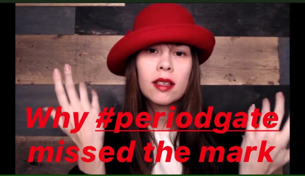 AndreaLynnLewis's tweet photo. Attn menstruators and non menstruators alike: here are my thoughts on #periodgate https://t.co/XNxFKGIyv8 https://t.co/OdpnuPDFXh