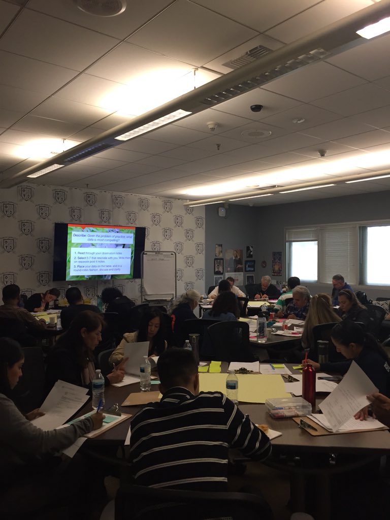 SastriSheila's tweet photo. The debrief - using the ladder of inference as our guide to debrief the problem of practice in instructional rounds.  @PartnerwithLAEP https://t.co/Rw6qW0EBp0