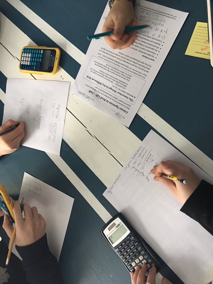 FrogsMath's tweet image. Students transacting with an article from the New York Times to find and edit the math error! #masdmath #masdproud #mmsteach