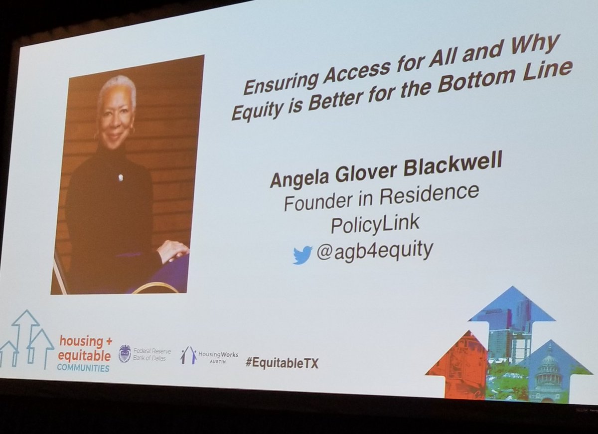 ICPDallas's tweet photo. . @agb4equity: "We need to make sure ppl can live near opportunity-not just rich ppl-ALL ppl And for those who don't live near opp we need a transit system that can link them to opp... And every community needs to be a comm. of opp" #EquitableTX #fairhousing #neighborhoodequity https://t.co/koSiSKggDQ