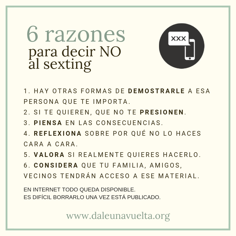 dale_una_vuelta's tweet photo. 6 razones para decir NO al sexting. https://t.co/pvQLAip2zb https://t.co/lON8INN2nN