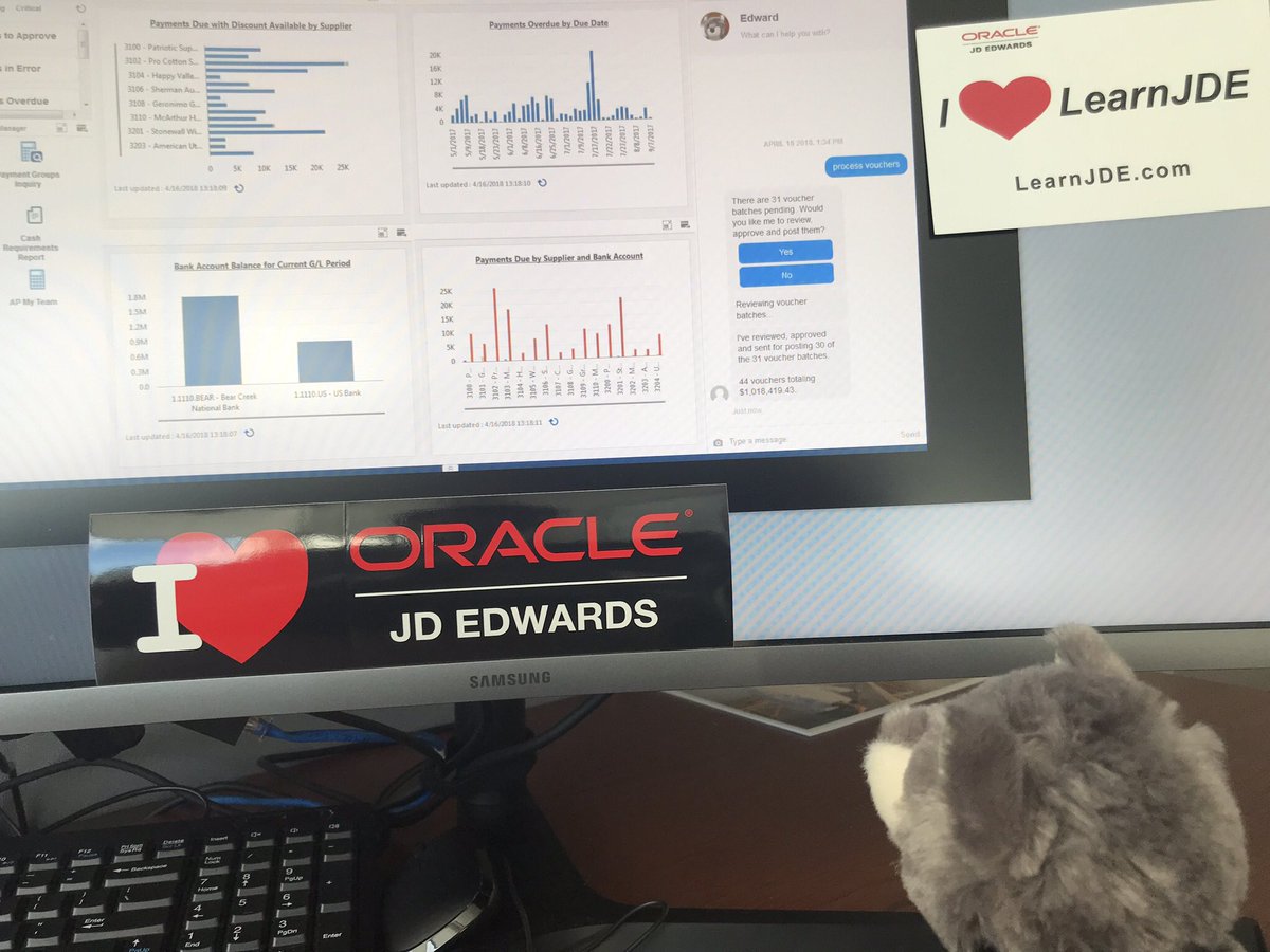 So excited for #C19TX. <a href="/OracleJDEdwards/">Oracle JD Edwards</a> sessions on #UXOne. Looking forward to customer successes. Share with <a href="/QuestUserGroup/">Quest Oracle Community</a>. #ILoveJDEdwards #DigitalTransformation