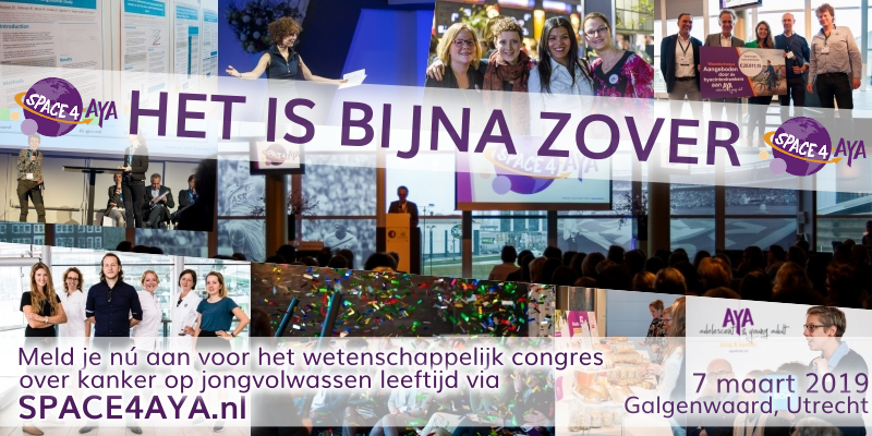 🔜 HET IS BIJNA ZOVER: <a href="/SPACE4AYA/">SPACE 4 AYA</a> 2019 📣

Ben jij tussen de 18 en 35 jaar en heb je kanker (gehad), of werk je met jonge mensen met kanker?! Check het programma en schrijf je nú in via space4aya.nl

#SPACE4AYA #congres #kanker #oncologie #inschrijven #lastchance