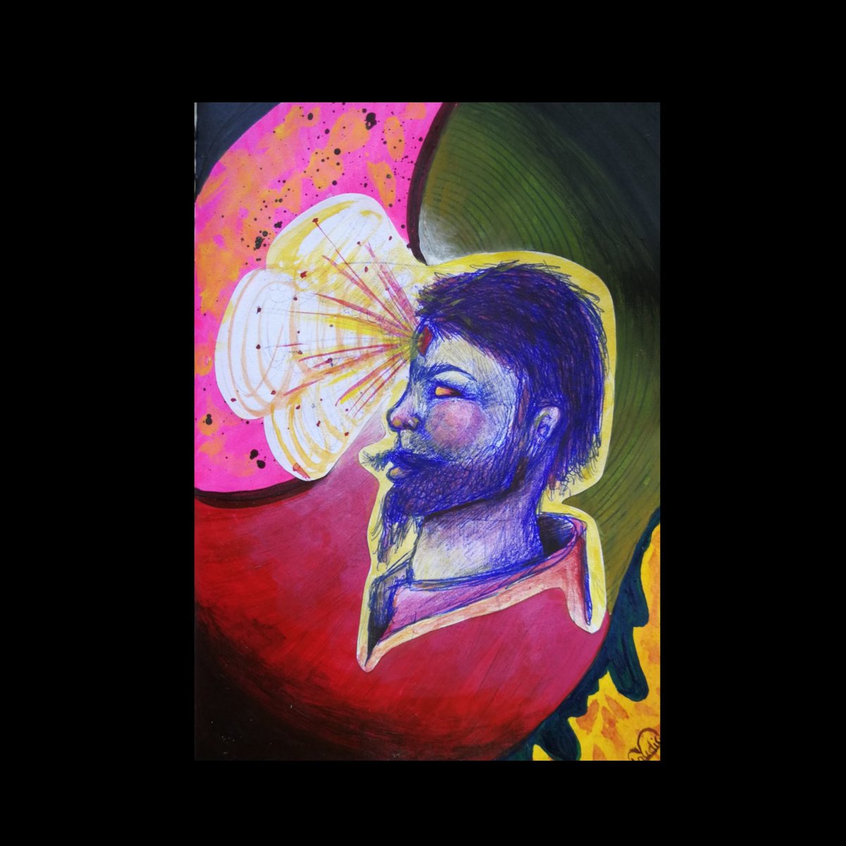 cvguwar's tweet photo. Hello❤️, just wanted to show you all my latest male study. I used mixed medias, such as markers, acrylic, black ink, blue pen, watercolor paper, etc
 #colors #drawings #paintings #art #Artist #mixedmedia https://t.co/vuecUBGq8t