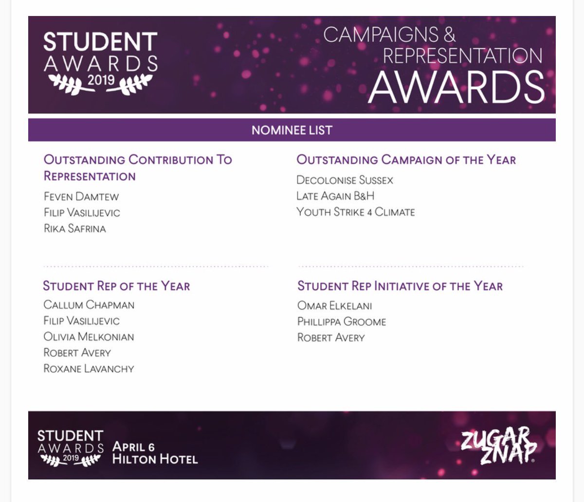 LateAgainBH's tweet photo. Great news everyone! We have been nominated for a student award! We are incredibly happy that our campaign has been very successful in achieving improvements for you guys.

Looking forward to seeing you all there! https://t.co/XQgIz8dBAU