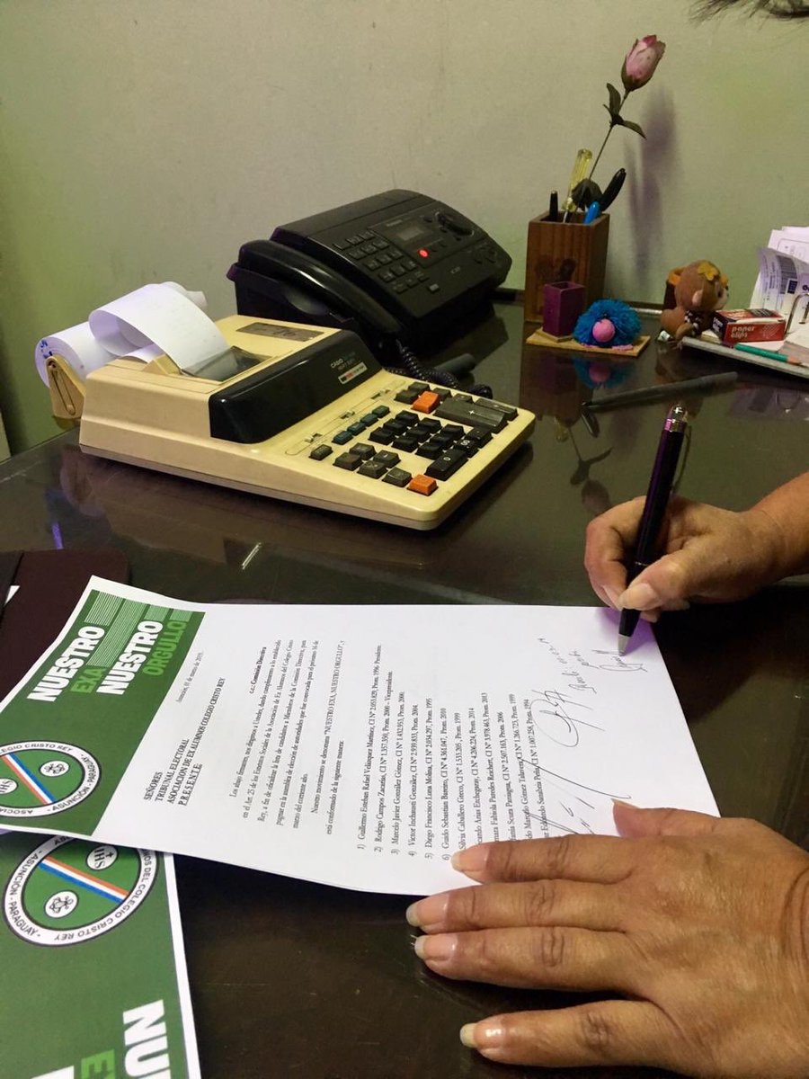 exacristorey's tweet photo. iEstamos Listos!🙌🏻

Las elecciones se desarrollarán el día Sábado 16 de Marzo ✅
@guillevelmar candidato a presidente firmando aquí el documento de presentación de lista!

iEsperamos contar con tu apoyo y te invitamos a sumarte al equipo!

#NuestroExaNuestrOrgullo https://t.co/Tw2c722Ie6