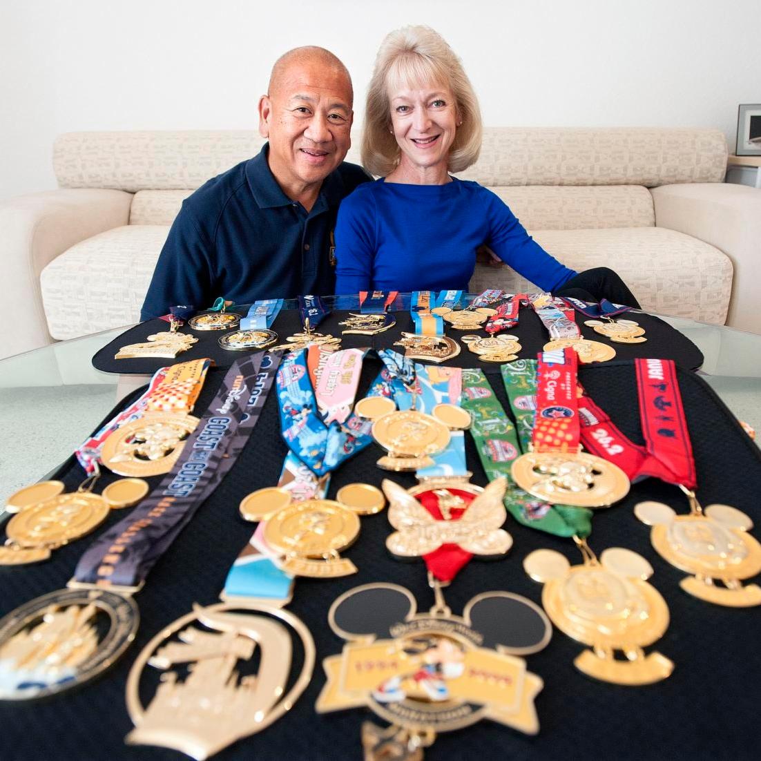 AmerDentalAssn's tweet photo. When visiting Walt Disney World, it can feel draining. It feels like a marathon. For Dr. Alan Young, an actual, literal marathon at Disney World is ideal for what has become, for him and his wife, The Happiest Place on Earth. https://t.co/8ylY82eszH https://t.co/3RrsJ151Io