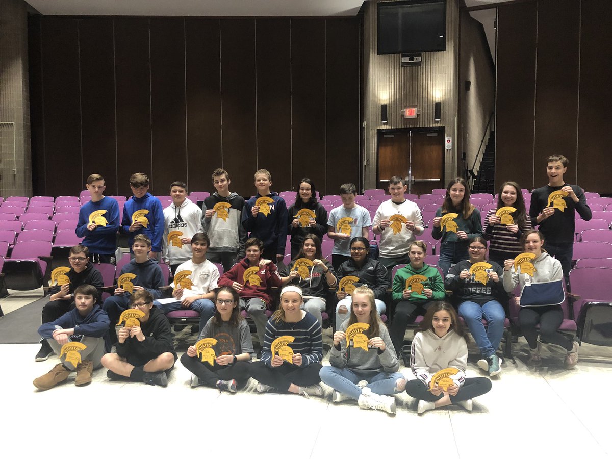 TheBuzzTeach's tweet photo. Let’s give a big round of applause 👏👏👏 to this month’s Grade 8 Spectacular Spartans! #WeAreMcGee @ZaitounMcGee @msferguson119 @CooperHistory8 https://t.co/OSG3uifvL4