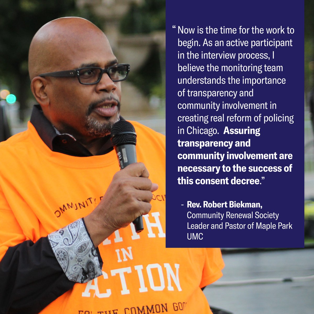 ACLUofIL's tweet photo. Today’s announcement of the independent monitor appointed to oversee the Chicago Police Department consent decree finally clears the way to begin the hard work ahead. For more info, go to: https://t.co/puT2FuKmCj #CPDReformNow https://t.co/SZ998UtbEc