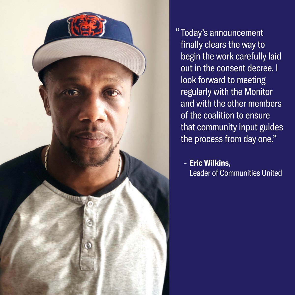 ACLUofIL's tweet photo. Today’s announcement of the independent monitor appointed to oversee the Chicago Police Department consent decree finally clears the way to begin the hard work ahead. For more info, go to: https://t.co/puT2FuKmCj #CPDReformNow https://t.co/SZ998UtbEc