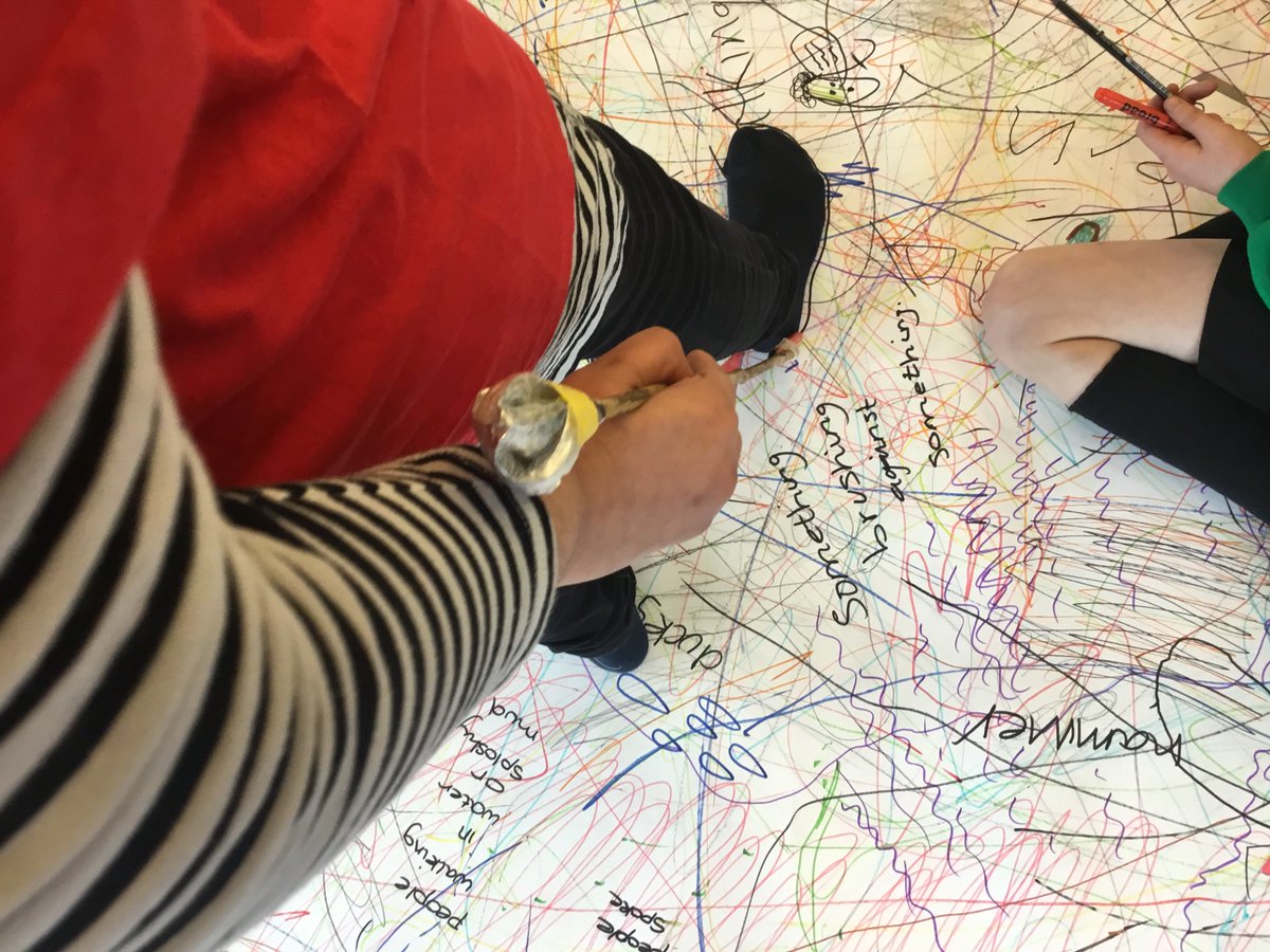 ArtLabUoR's tweet image. fragments of a busy day @TateExchange with Reading yr5&amp;amp;6 from Meadow Park &amp;amp; Micklands Primary #listenanddraw audio by Studio 1 #ArtStudents @UniRdg_Art #payingattentiontoyoursenses Plus #selfiesphere360 #360camera with @SensoryObjects @UX_Kassie Plus Making Moves @adam_stead
