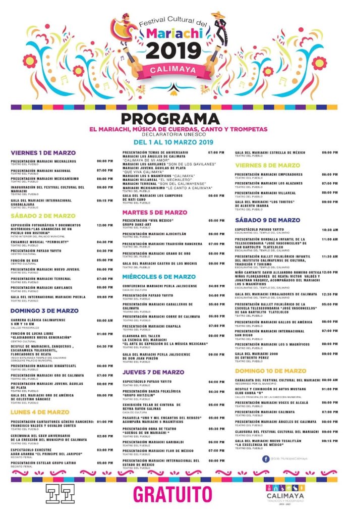 nannapoles's tweet photo. #Festival Cultural Del Mariachi 2019. No te lo puedes perder!! Del 1 a 10 de marzo. Ayuntamiento de Calimaya #NNPcontigo #Dtto7Local https://t.co/1GCvGCq6Lu