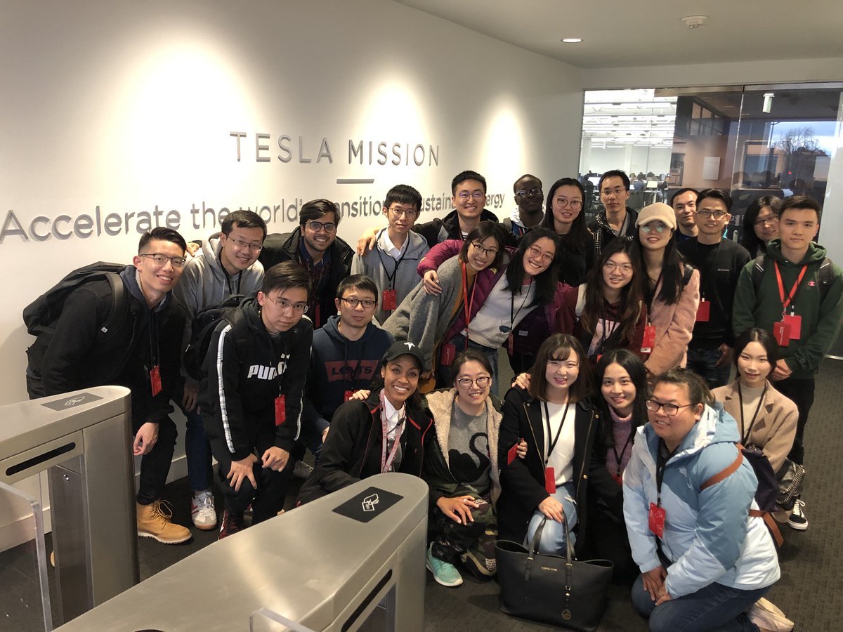 NortheasternCOE's tweet photo. Northeastern COE Information Systems students from the Silicon Valley regional campus toured the Tesla headquarters and met with a team of engineers, giving the students an opportunity to bridge a relationship with a leading industry partner.
#nucoe #engineering #nuexperience https://t.co/rqEOVuRQzp
