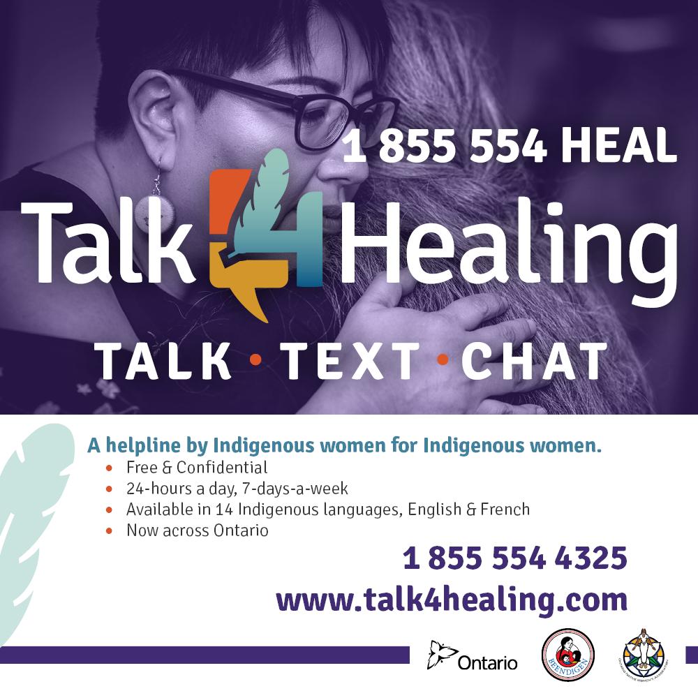 _ONWA_'s tweet photo. #Talk4Healing: Free &amp; confidential, 24-hour, 7 days a week
#TALK. #TEXT. #CHAT.
1 855 554 HEAL (4325) https://t.co/fjIeLxMQfw
