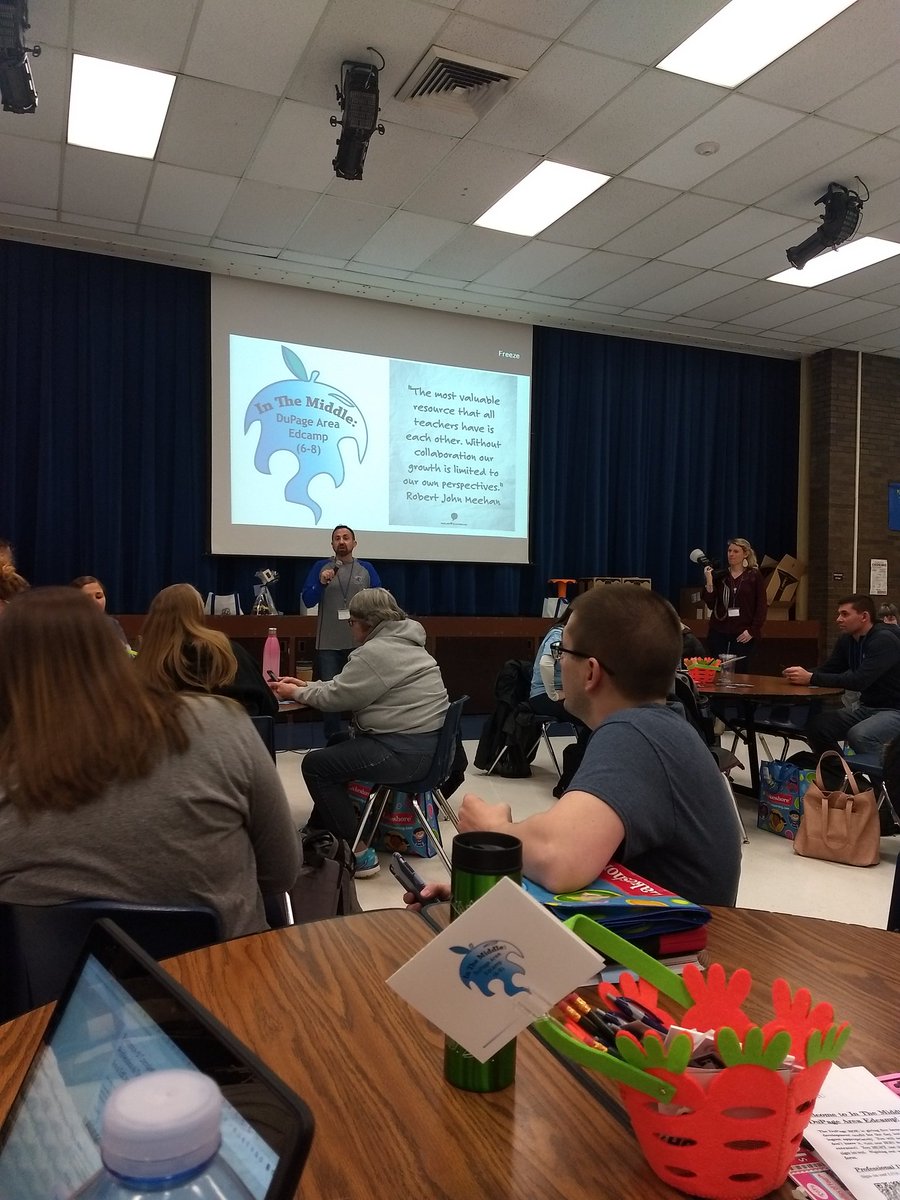 DocJLB's tweet photo. Getting ready to wrap up a good day of chatting, sharing, and a little fun. #DuPageMiddleEd #wjhspantherpride https://t.co/ni17SEuOkA
