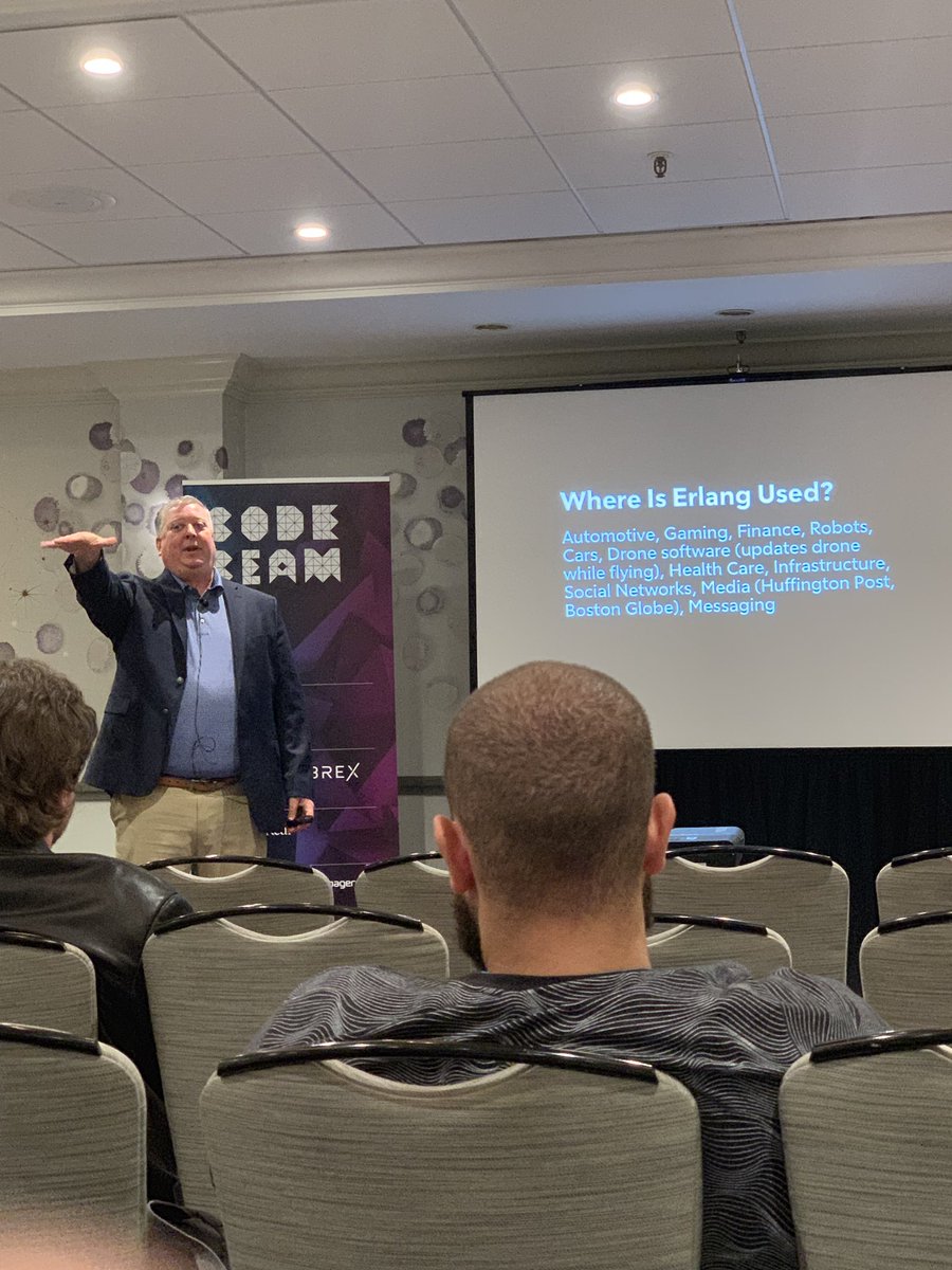 davydog187's tweet image. .@keithelder on how he discovered #Erlang at #CodeBeamSF