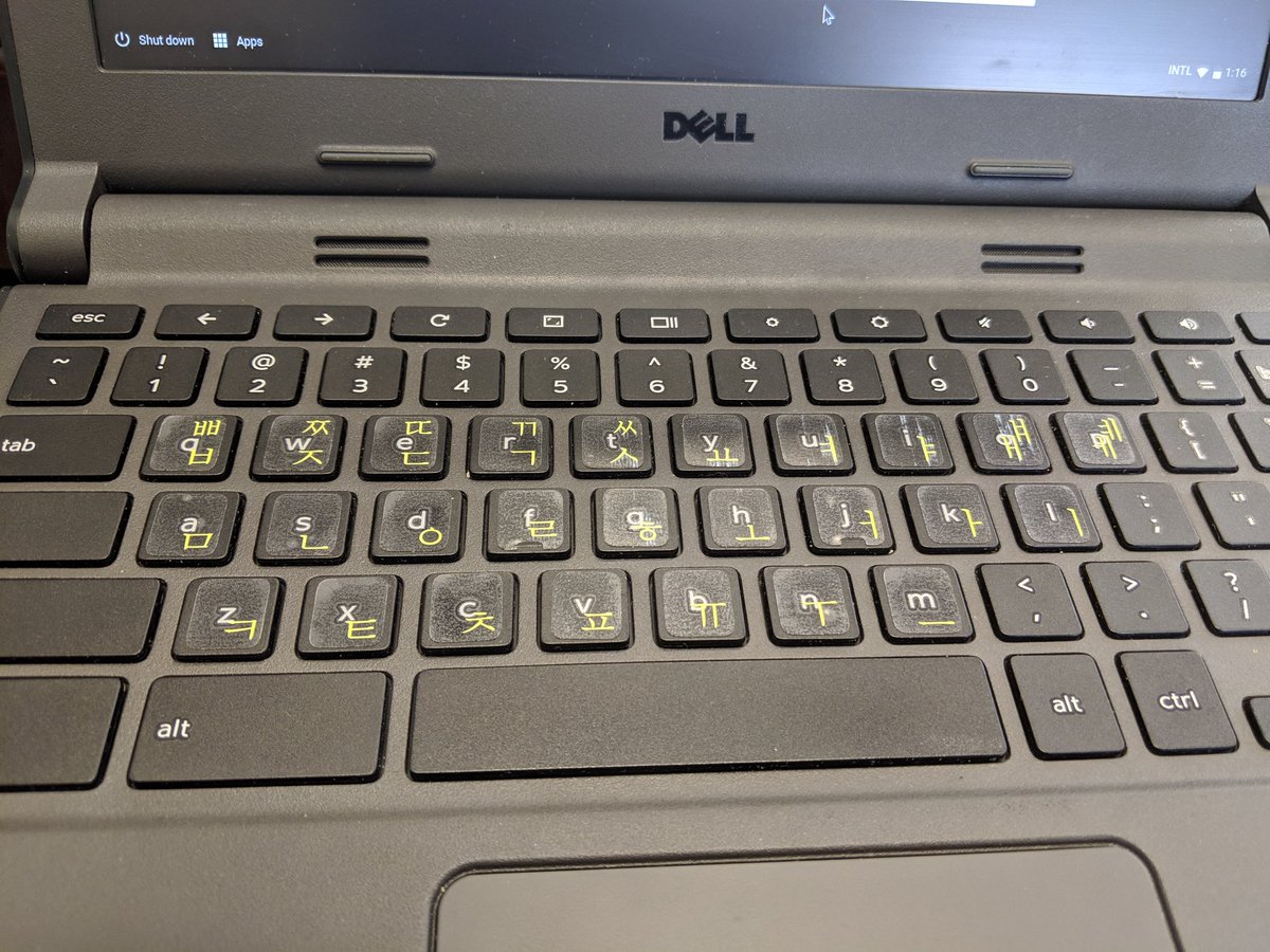 ICSDEdTech's tweet image. Just started trying out some of these language conversion stickers for our @IthacaENL students who use our Chromebooks keyboard in another language. #all6000plus #icsdedtech