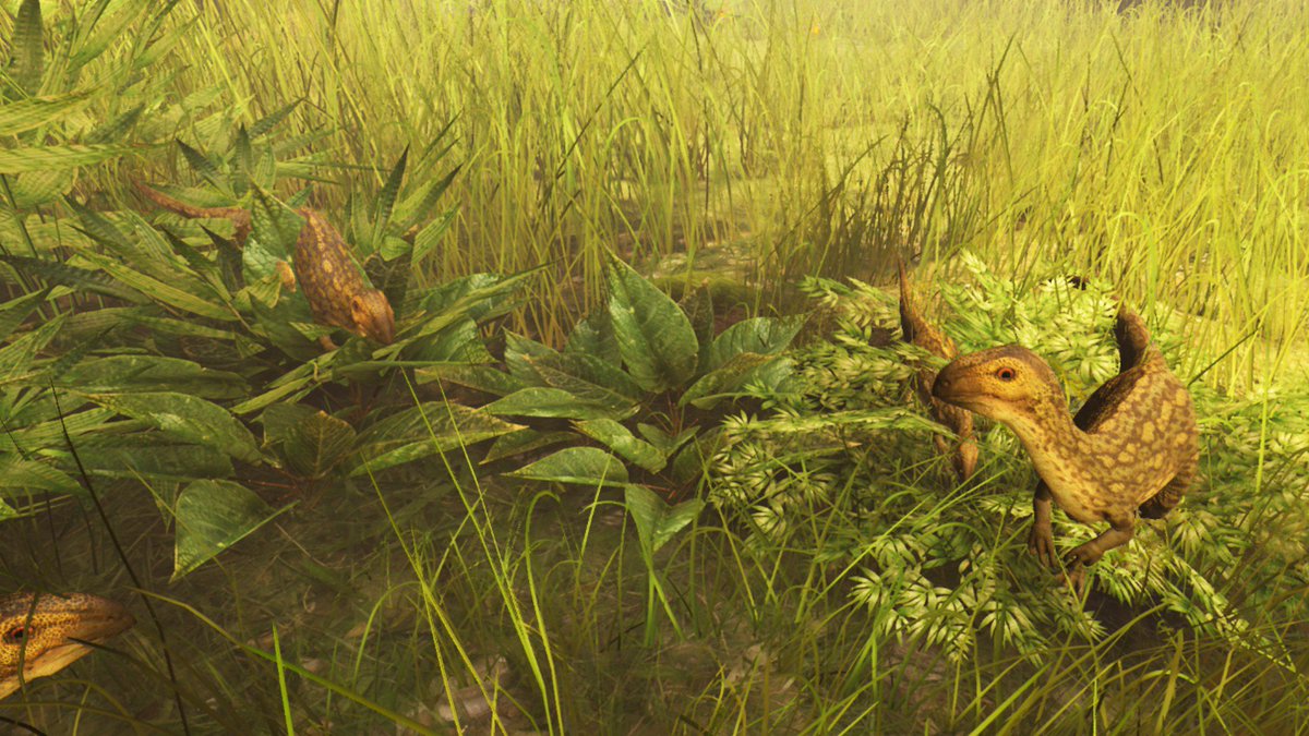 timetransitvr's tweet photo. Want to meet our little Dryosaurus family? 😍

#timetransitvr #vr #oculus #htcvive #indiegame #indiegames #indiedev #indiegamedev #makinggames  #game  #gaming #gamedev #gamedesign #gameart #jurassic #cretaceous #triassic #dryosaurus #cute #dino  #ambient #family #pet #feeding https://t.co/IbE00Jnxy8