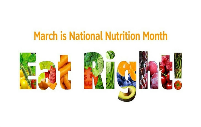USIFoodNut's tweet photo. March is National Nutrition Month! Be aware: Make informed food choices and develop sound eating and physical activity habits. Eat protein, veggies, fruit, grains, and dairy and continue moving throughout the day! https://t.co/ydwhn9tFCE