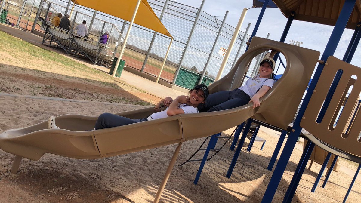 widener_brooke's tweet image. Kaitlyn and Jacie are having fun on the SLOPE of the slide #marchmathmadness day 1 @CHSKingston