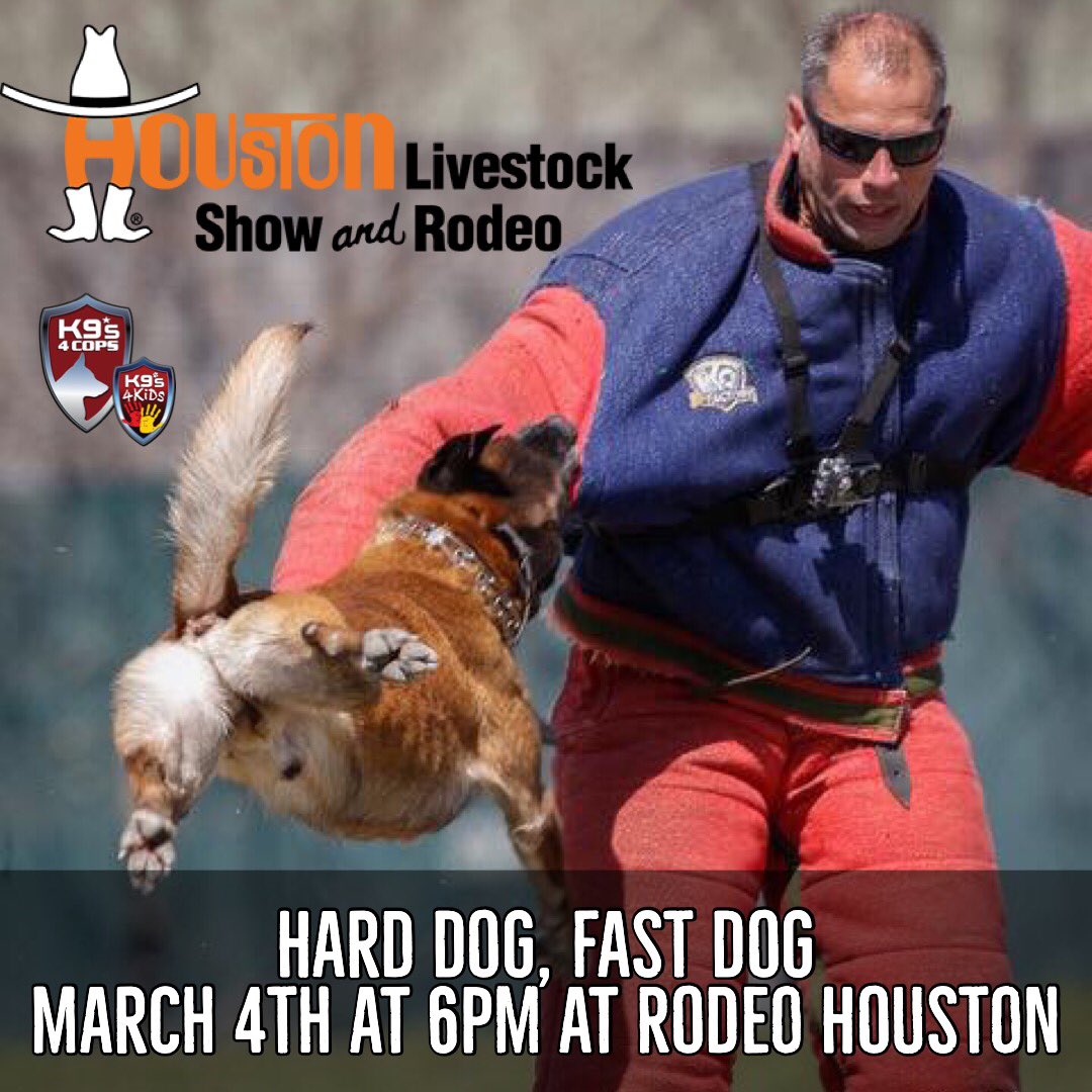 K9s4KIDS's tweet image. We hope to see you at our Hard Dog, Fast Dog Competition!

Join us on March 4th at 6pm at @RODEOHOUSTON ! 

#HardDogFastDog #K9s4COPs #K9s4KIDs