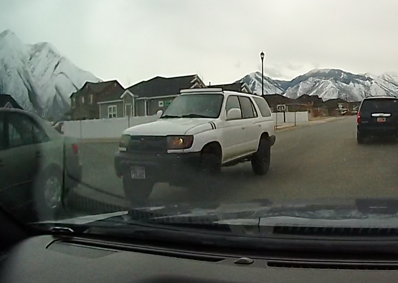 JeremyHarrisTV's tweet image. Here are some still pics. I was about to step around the back of my vehicle to get in the driver's door and I would have been hit had I not seen him coming. I called dispatch for an extra patrol. I hope this video helps, you should put some officers over there at lunch.