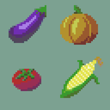 Tacobear8's tweet photo. 64x64

#pixel_dailies #vegetables #aseprite https://t.co/yuDLPSCcos