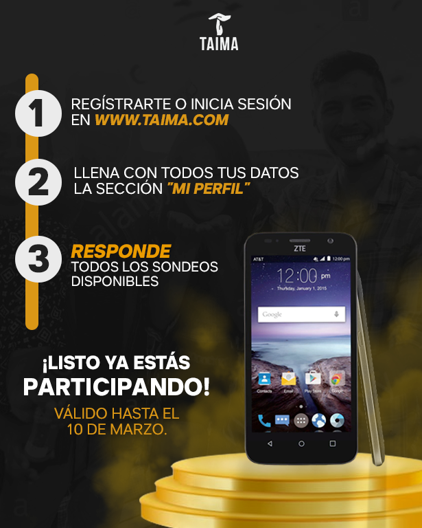 taimaopinion's tweet photo. No pierdas la oportunidad de participar en este increíble sorteo que traemos para ti 🎊.Sigue correctamente los pasos de la imagen y listo ya estas participando.Válido hasta el 10 de marzo del presente año. Mucha Suerte a todos😊👏
¡En Taima valoramos tu opinión! https://t.co/u82grdduQo