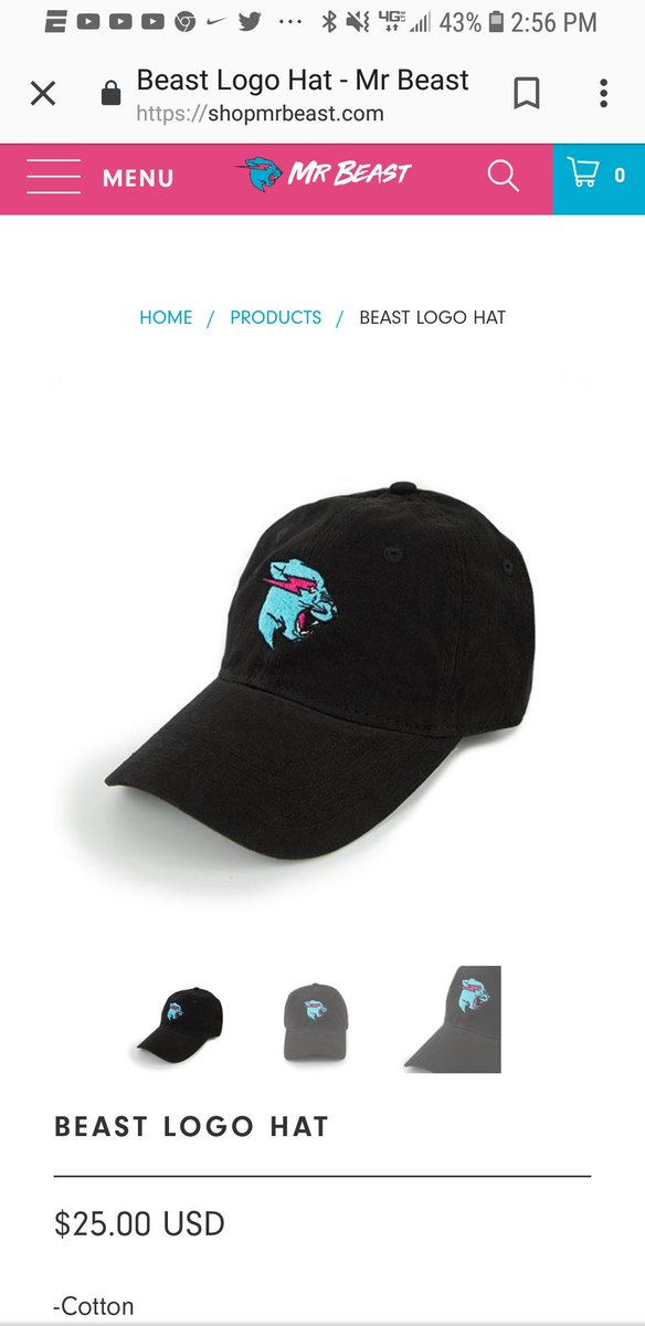 mr beast nike hat