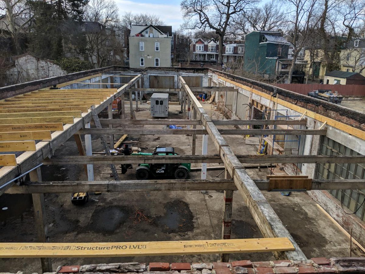 We have no roof, but in a few more weeks there will be a brand new one! A big thanks to our upstairs neighbors at FourFront LLC who snapped these cool shots from their windows above. #buildingabrewery