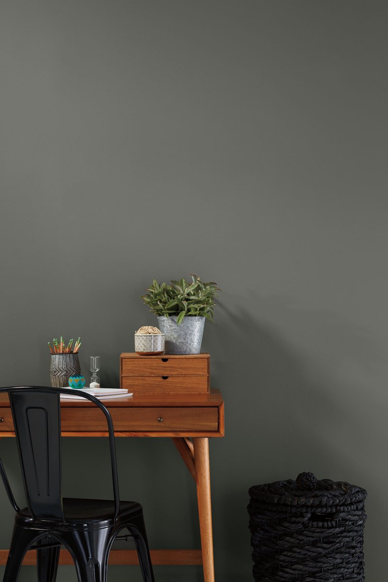 Generalpaint's tweet photo. Create a distinguished space with a deep grey like 'Dakota' (422F.) https://t.co/ikkvuipHGY