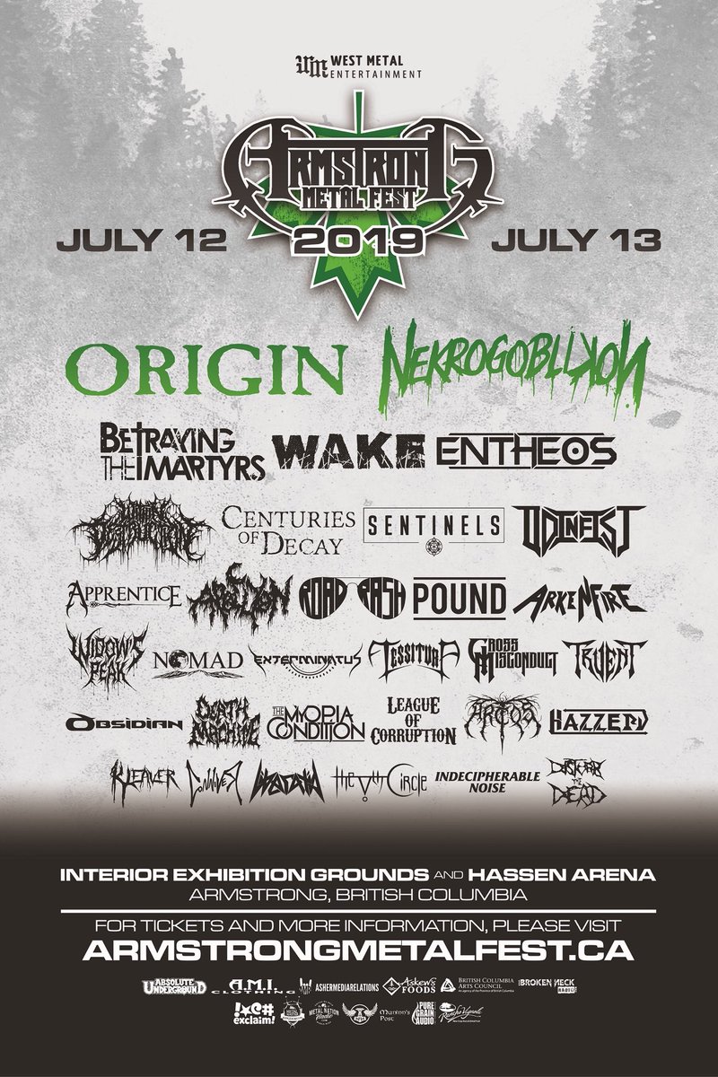 Whatup Canada @OriginBand @MartyrsTweets @entheosofficial #withindestruction