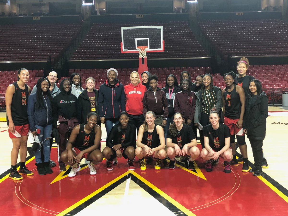 pbhs_sports's tweet photo. Thank you Coach Freese and UMD Women’s Basketball for a great afternoon of basketball! Good Luck tomorrow night and in the BIG10 Tournament! @umdwbb @PBHSPrincipal @MCPSAthletics #MarchMadness https://t.co/32tEJQnxI9