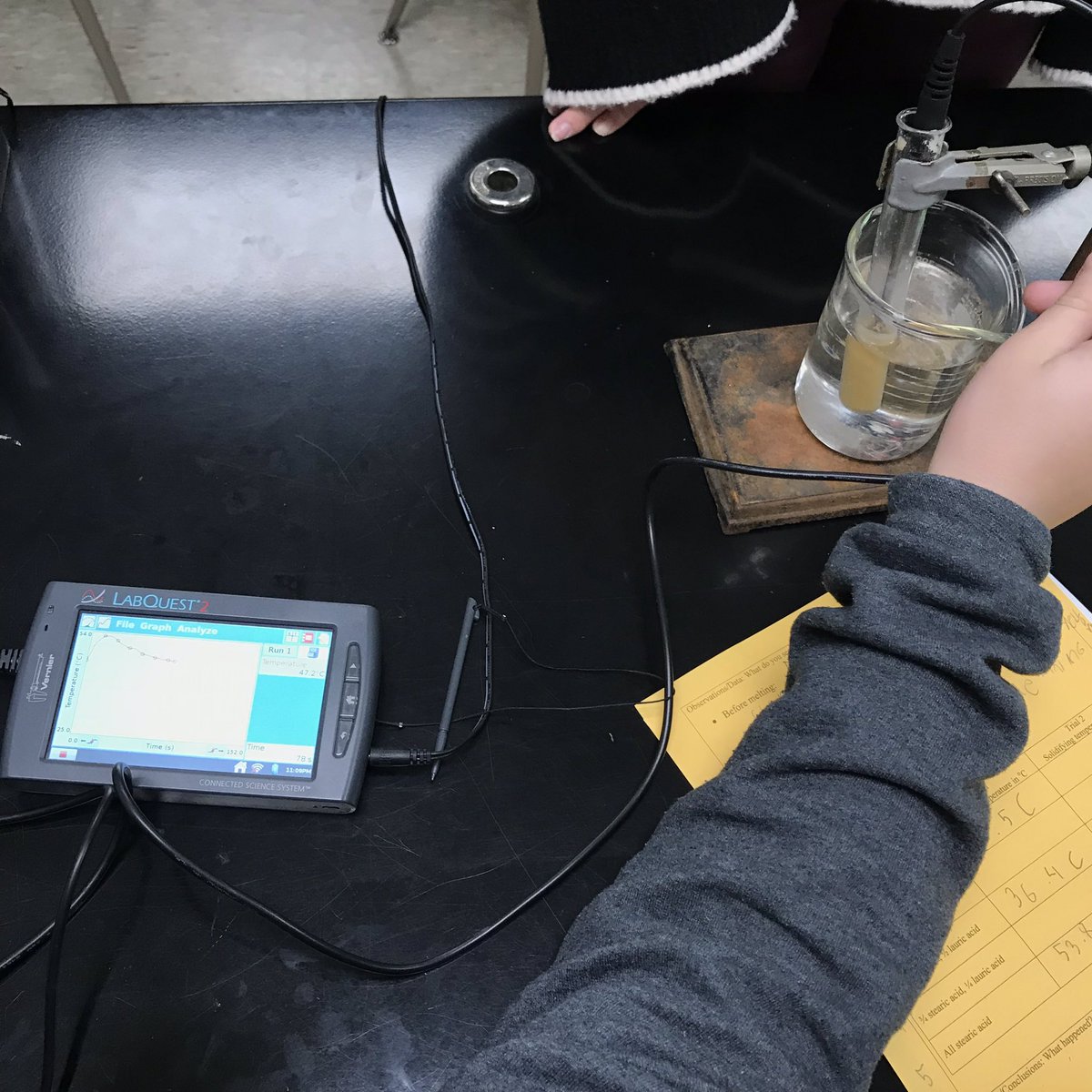WSEMisceCohort's tweet photo. Lab Day 2 was a success! Ss experimented with food chromatography, melting temp vs. carbon chain length &amp; DNA extraction. Thank you @followMNU &amp; @capsbio Ss for lending us your expertise! #STEM #WSEcohorts https://t.co/EPifWvjxux