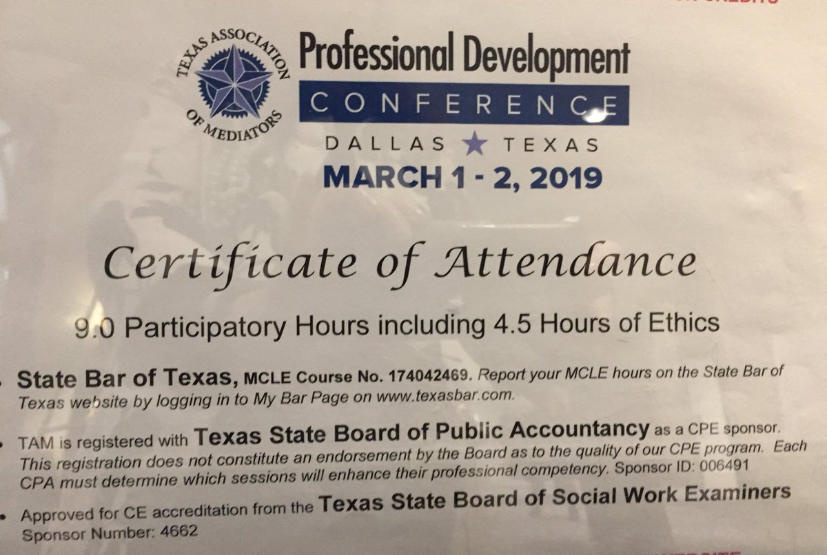 LaineyATX's tweet photo. Great Conference, thank you TAM & AustinDRC! @TXAssocMediator @DRCMediation #MediationWorks #TAMConference2019 #ProfessionalDevelopmentMatters https://t.co/IBhQoklXJ4