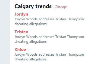 Newsrooms in Canada may be all about Jody, Justin and Huawei.
But Twitter tells me Twitter's talking Jordyn, Tristan and Khloe.

Even in Ottawa?
Really?
#NewsToYou
#NewsToMe