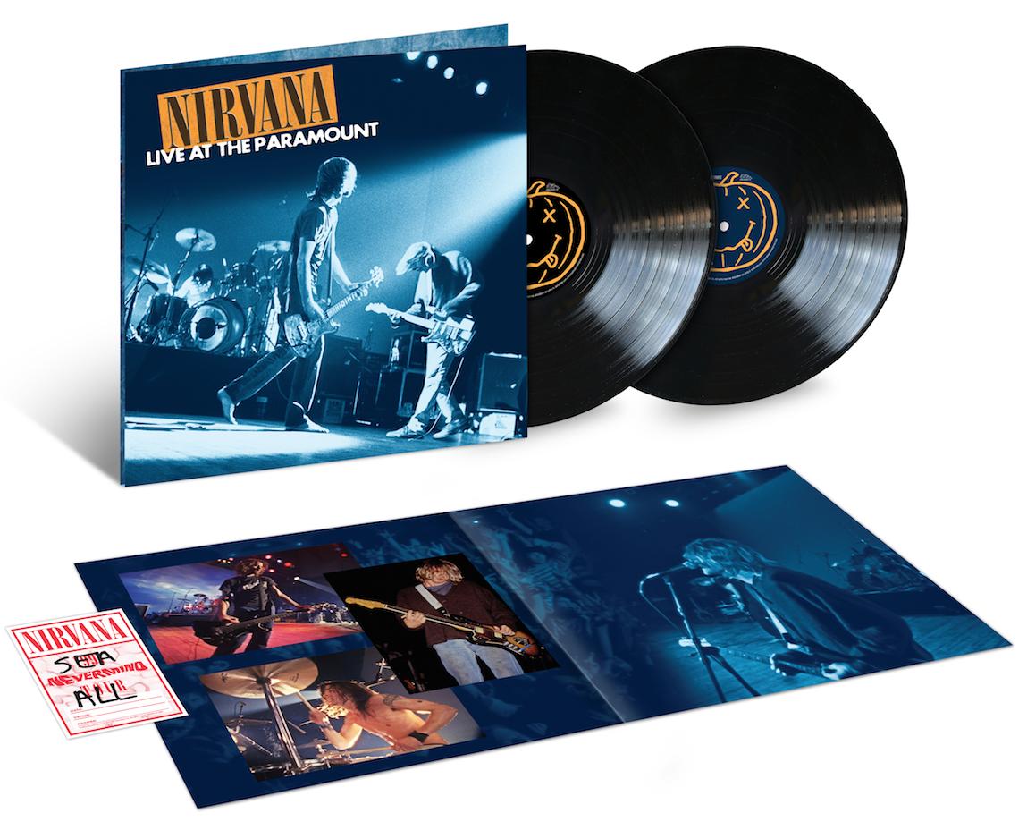 srcvinyl's tweet photo. Nirvana - Live at the Paramount is being released on vinyl!! Full details &amp; pre order: https://t.co/NrWhz0jW3c #nirvana #nirvanalive #liveattheparamount #vinyl #srcvinyl https://t.co/eqiL8Any50