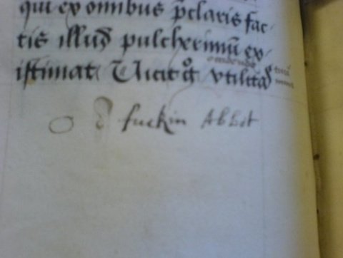 In 1528, an anonymous monk recorded his displeasure for an abbot in a copy of Cicero's De Officiis. It remains the oldest written use of the f-word in English. openculture.com/2014/02/the-ve… #FridayFeeling #FactFriday #FridayFacts
