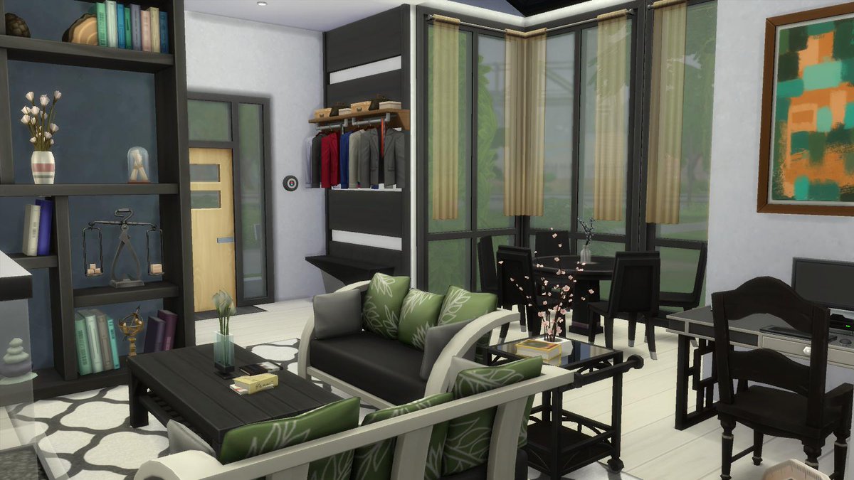 SabSimSim's tweet image. Had a lot of fun furnishing @MsGryphi's 10K building - here are some pics of the result😃