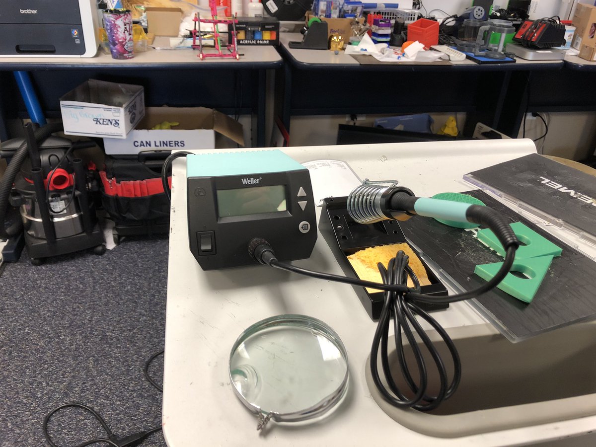 HagedornScott's tweet photo. The new #Weller #Solderingirons have arrived... we are going to be doing a lot more soldering @SabinePassISD now! https://t.co/2E2zoCEihC